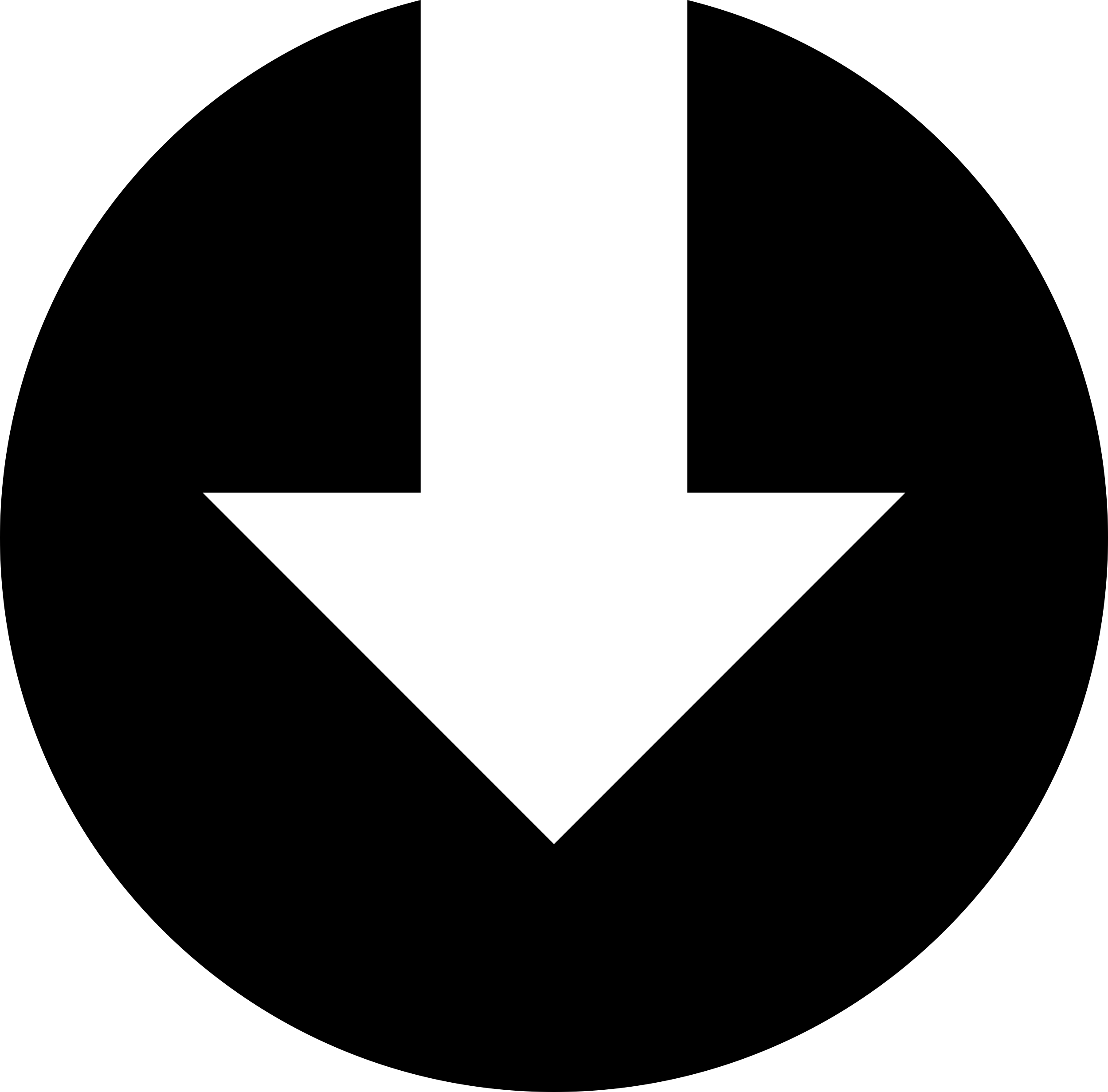 Down Arrow In A Circle Outline Icon Svg Set Free Vectors